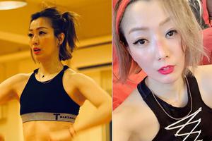 郑秀文深夜晒健身照狂洒汗神情坚定