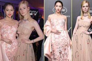 小花PK！关晓彤艾丽范宁戛纳同框比美