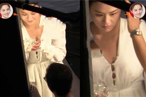 马思纯穿裙子勒出肉肉传神模仿大猩猩