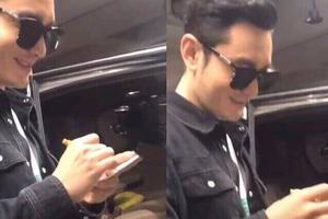 黄晓明被路人要求在baby照片签名 这样做