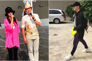 黄晓明baby央视中秋同场录影不同框超低调