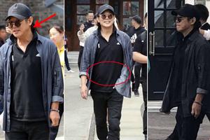 拍新戏？李连杰留长发小肚腩抢镜神采奕奕