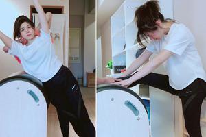 陈妍希晒运动照直言被虐 闭眼全心投入变表情包