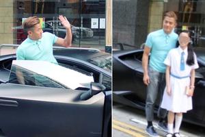 郭富城开豪车现身街头 遇小学生求合影下车满足