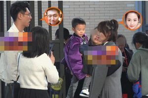 张嘉倪买超一家组团接孩子放学 罕见婆媳同框
