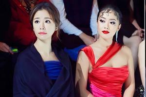 林心如看秀显贵气王菊美艳似蜘蛛精