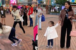 方媛带女儿C宝去嘉年华 童心未泯自己抢着玩