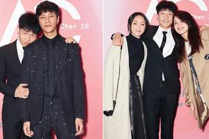 陈坤为儿子庆生 优优穿西装和周迅舒淇合影