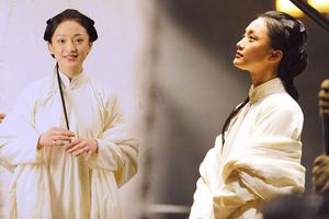 《苏乞儿》早年片场照周迅白裙超仙