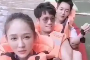 甜蜜！陈乔恩与艾伦度假坐皮划艇