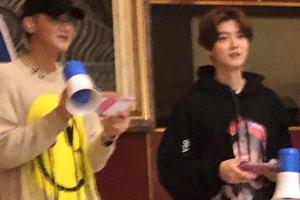 鹿晗黄子韬《创3》路透曝光 二人同框录制表情呆萌