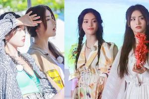 吴宣仪杨超越金子涵同框 穿公主裙画风清新养眼