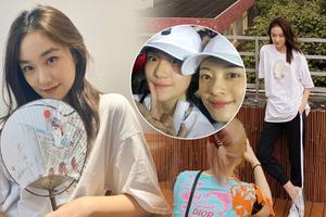 孙俪妹妹孙艳长发飘飘身材高挑气质出众