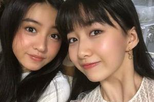 木村光希晒两姐妹搞怪自拍