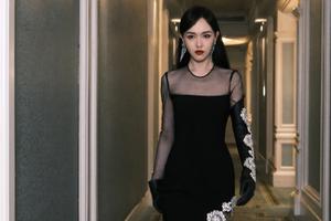 唐嫣开叉长裙大长腿宛如豪门御姐复仇出场秀