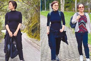 不老女神林青霞与友人登山 一身黑衣潇洒状态佳