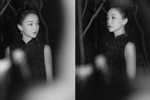 周迅高梳丸子头不失可爱少女感