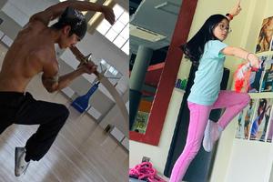 吴尊女儿neinei舞剑有模有样