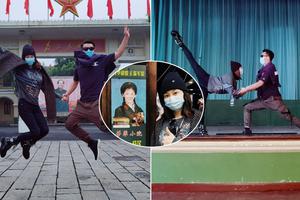 苗苗重回《芳华》拍摄地 与郑恺合影摆高难度pose