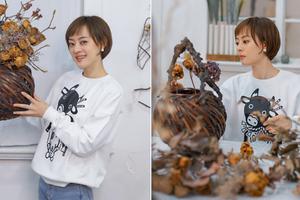 孙俪将邓超和等等小花送的花做成干花