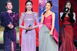 佟丽娅唐艺昕李沁等录制“百花”晚会