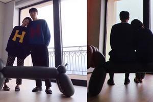 合体过情人节！杨丞琳李荣浩穿情侣衫合影