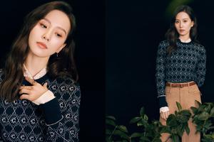 刘诗诗复古造型优雅干练长发微卷气质脱俗