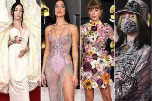 霉霉啪姐格莱美红毯争奇斗艳