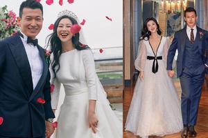 朱珠晒婚礼现场照 老公牵手笑容超甜