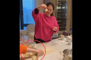 S妈陪大S包水饺过端午节 一家人说说笑笑心情佳