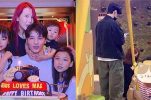 偶遇蔡少芬夫妇带娃逛游乐园温馨十足