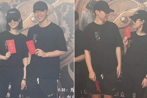 倪妮邓伦新剧《夜旅人》 开机 剧组合影笑容满面