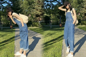 迪丽热巴绿洲晒夏日写真活力满分