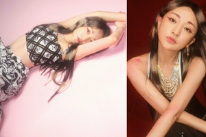 周迅斑马纹长发大片桃粉色妆容性感魅惑