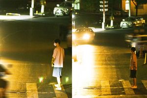 鹿晗车水马龙氛围感随拍记录美好生活