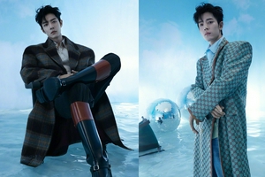 肖战着复古西装搭配长筒靴氛围感十足