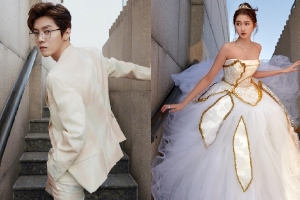 鹿晗关晓彤同个地点拍造型图被侃像婚纱照