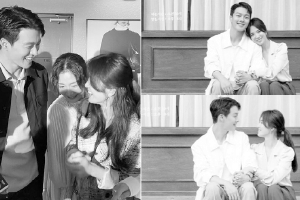 宋慧乔告别《分手中》与张基龙挽手拍照