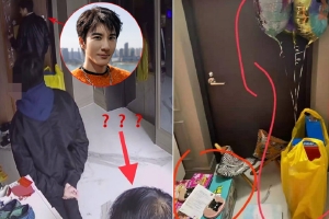 王力宏探望孩子画面曝光 带了玩具和气球