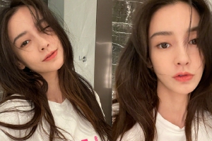 Angelababy晒原相机自拍美照状态超好