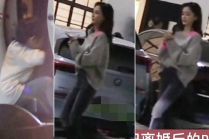 Angelababy下班后陪伴儿子购物互动温馨