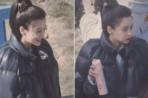 baby新剧路透曝光 美貌在线粉色水杯少女心满满