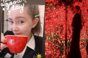 昆凌晒素颜自拍道早安扎高马尾笑意盈盈