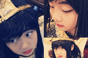 多多晒今昔对比照 幼时扮埃及艳后