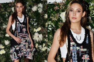 谷爱凌湿发造型亮相戛纳晚宴气质出众