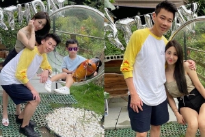 妻子江佩蓉晒户外露营全家福为陶喆庆生