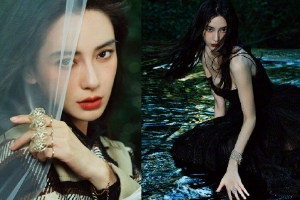 Angelababy森林大片神秘感十足