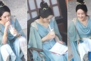 赵丽颖《与凤行》片场休息照曝光