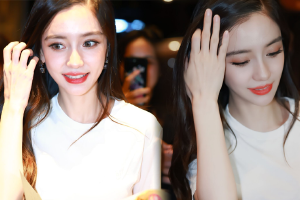 angelababy飘逸长发温柔十足