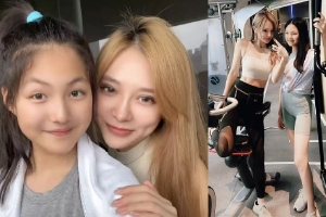 王诗龄健身照曝光身材纤细长腿抢镜